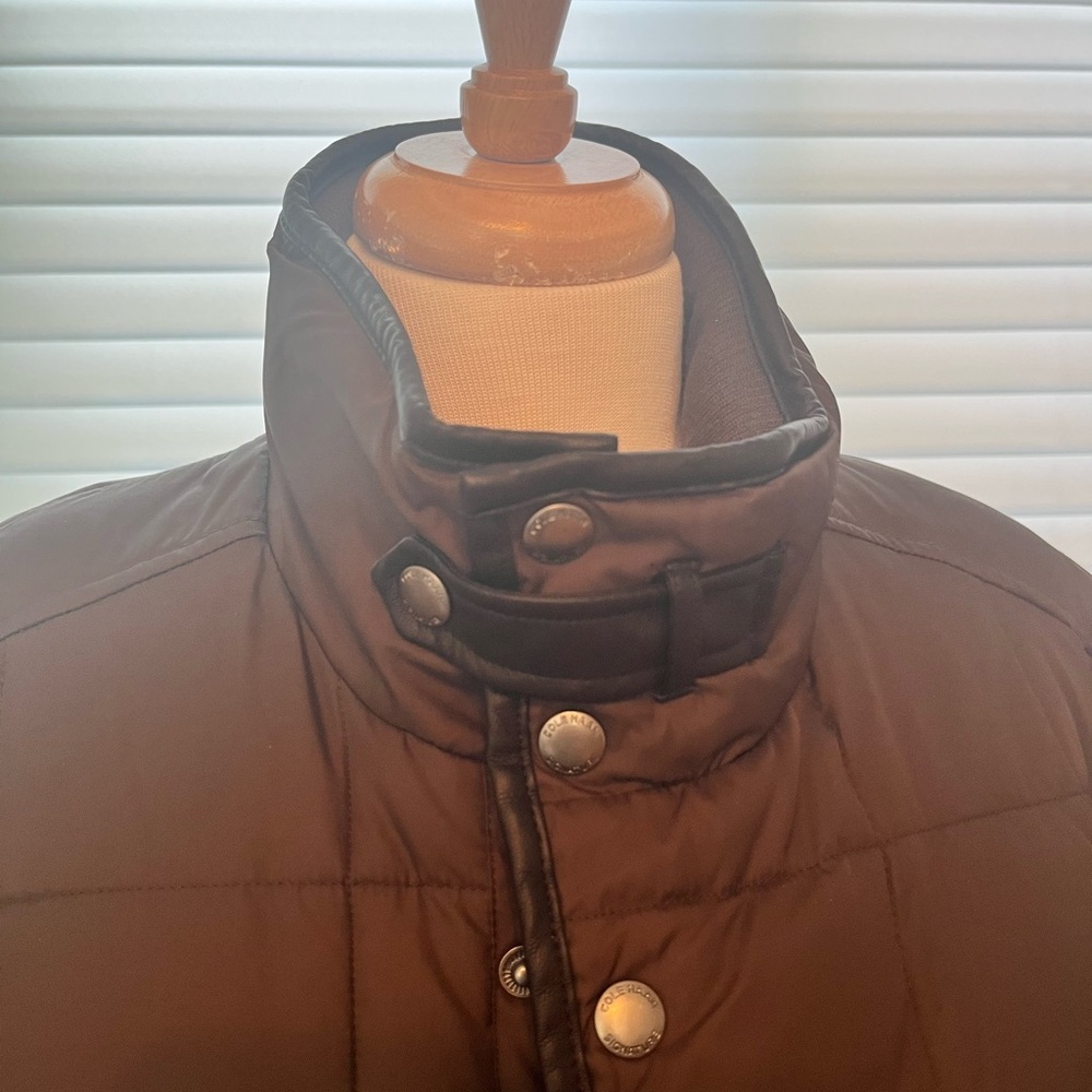 NWOT Cole Haan Men's Brown Puffer Jacket - Picture 2 of 7